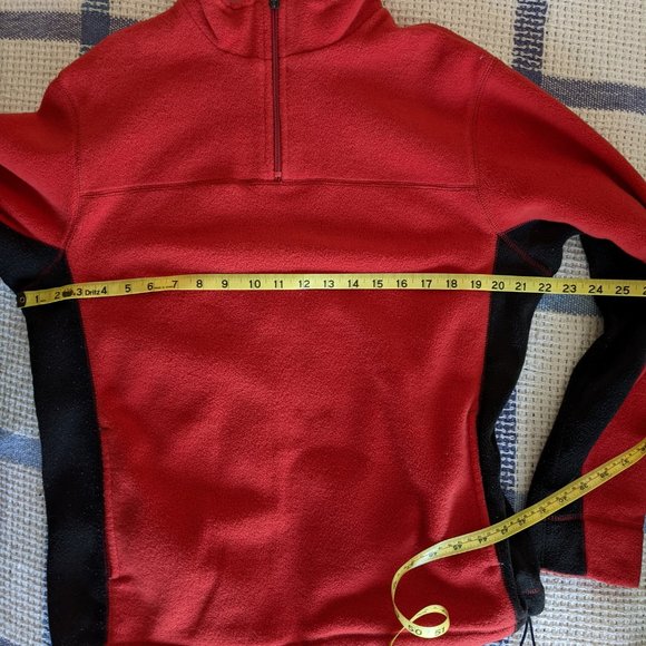 GAP red-black 1/4-zip Fleece Sweatshirt Men’s M - Picture 11 of 12